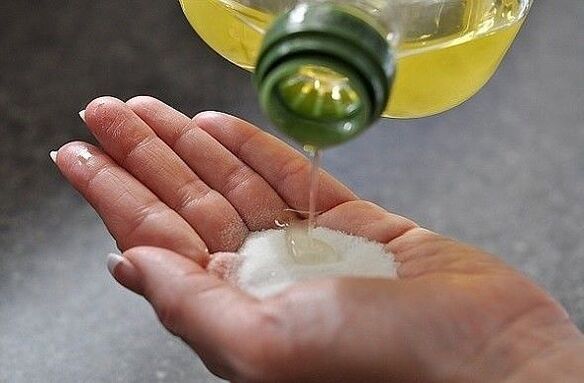 zuiveringszout met olijfolie voor penisgroei